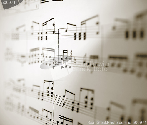 Image of Sheet of musical notes