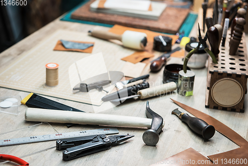 Image of Some tools for work with leather