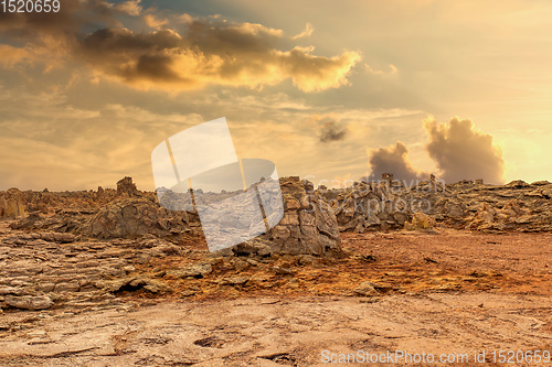 Image of abstract landscape in Dallol, Danakil depression, Ethiopia