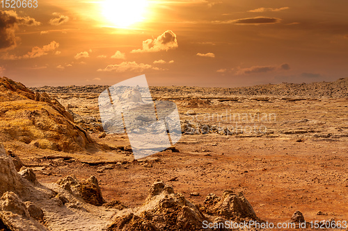 Image of abstract landscape in Dallol, Danakil depression, Ethiopia