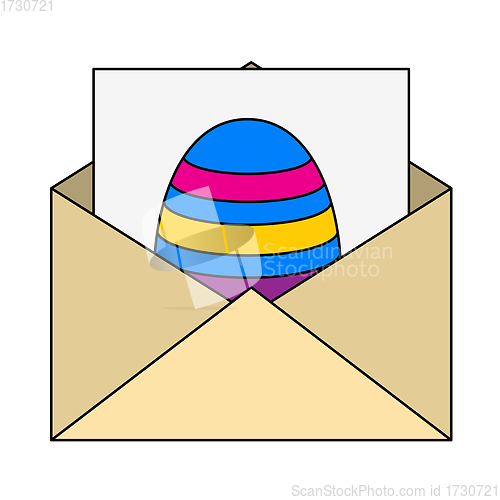 Image of Envelop With Easter Egg Icon