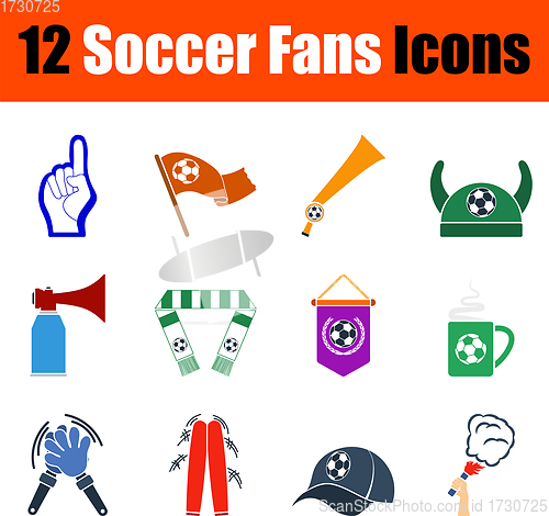 Image of Soccer Fans Icon Set