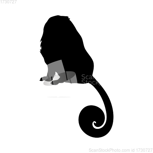 Image of Lion Tamarin Ape Silhouette