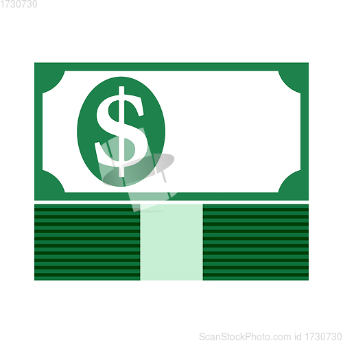 Image of Banknote On Top Of Money Stack Icon