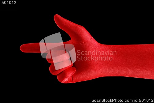 Image of Red pointing finger