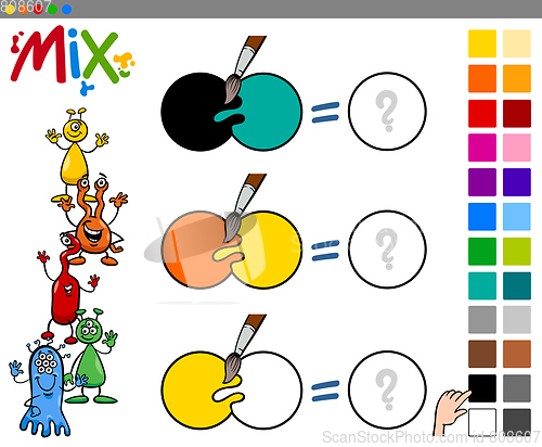 Image of mix colors game for children