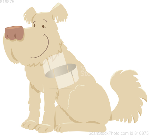 Image of cream shaggy dog cartoon