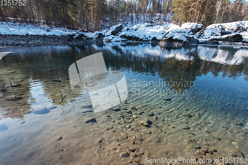 Image of Crystal pure water of blue lake