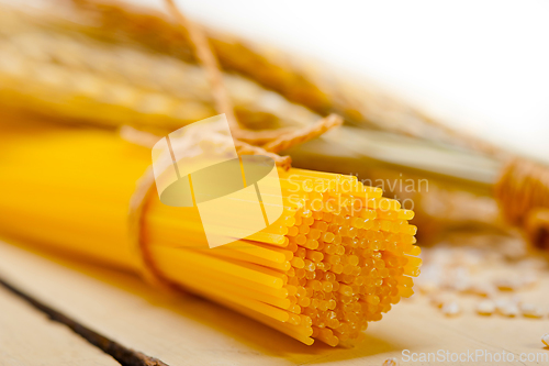 Image of organic Raw italian pasta and durum wheat