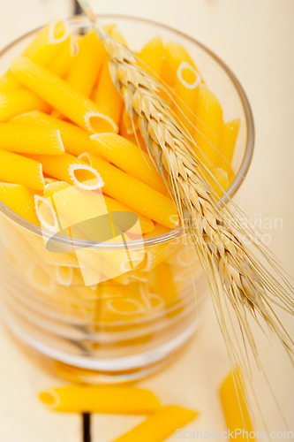 Image of Italian pasta penne with wheat