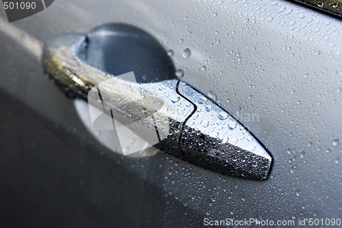 Image of Wet car door