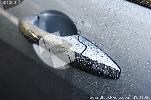 Image of Wet car door