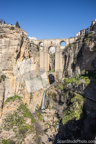 Image of Panoramic view of Puente Nuevo over the Tagus gorge, Ronda, Spain