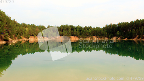 Image of Picturesque lake in the forest