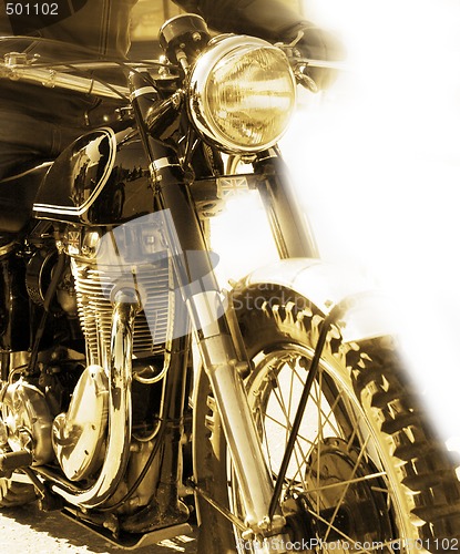 Image of Vintage motorcycle front