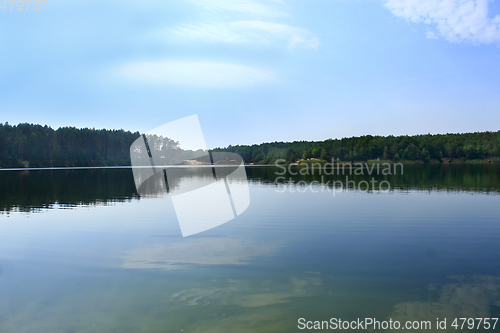 Image of big lake in the forest