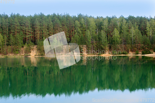 Image of lake in the forest