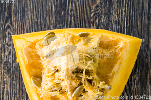 Image of large ripe orange pumpkin