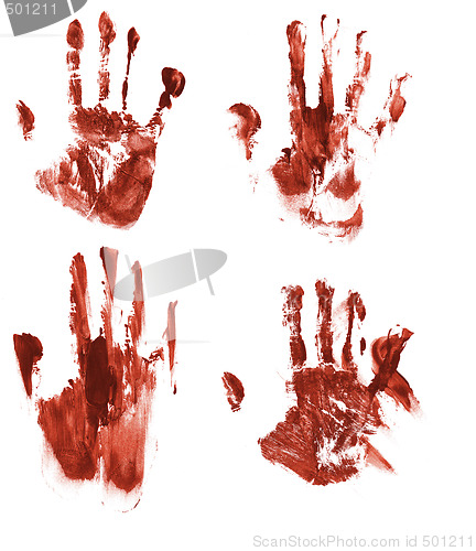 Image of Bloody handprints