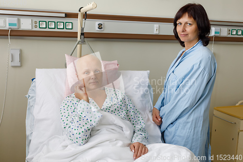 Image of Middle age woman cancer patient