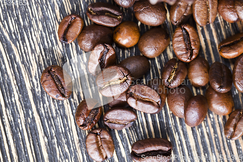 Image of brown freshly roasted coffee