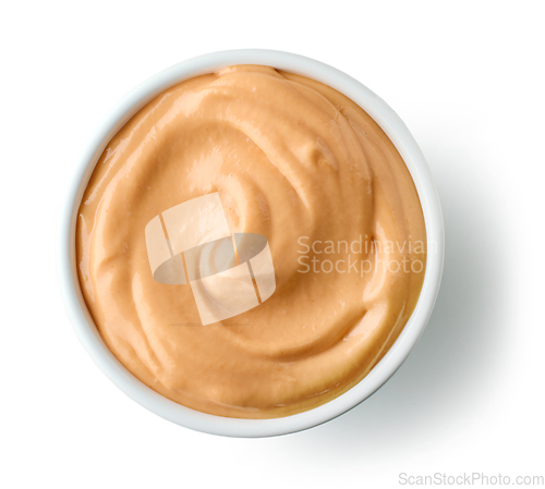 Image of bowl of tomato sauce with mayonnaise