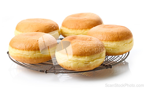 Image of freshly baked jelly donuts