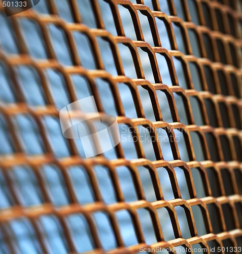 Image of Rusty metallic net