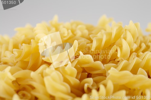 Image of Uncooked pasta Fusilli