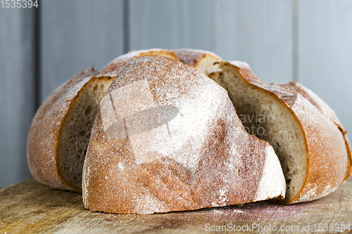 Image of sliced bread round shape