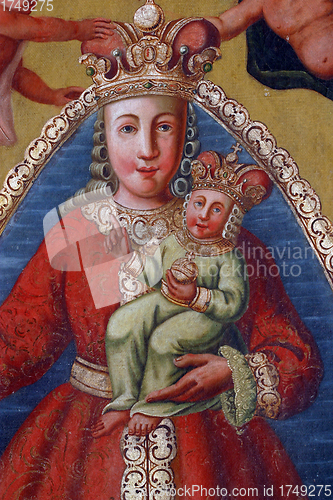 Image of Blessed Virgin Mary with baby Jesus