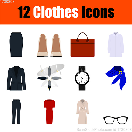 Image of Clothes Icon Set