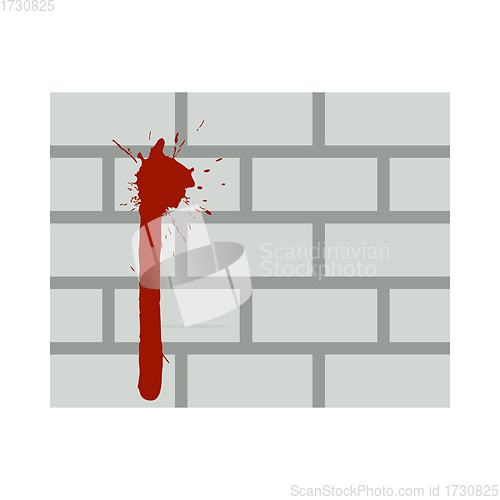 Image of Blood On Brick Wall Icon