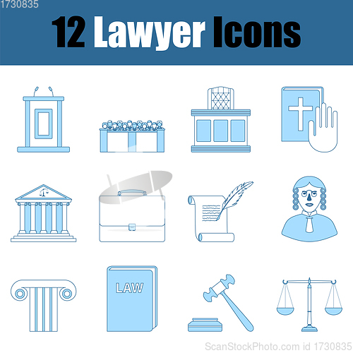 Image of Lawyer Icon Set