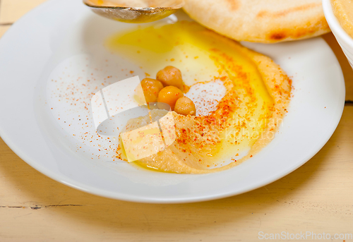 Image of Hummus with pita bread