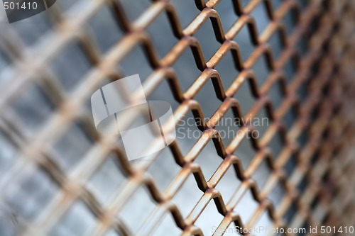 Image of Rusty metallic net