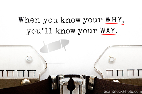 Image of When You Know Your Why You Will Know Your Way