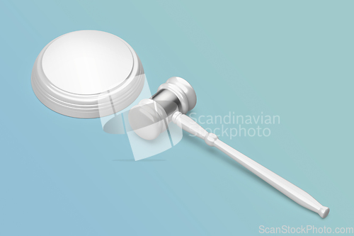 Image of Shiny white gavel