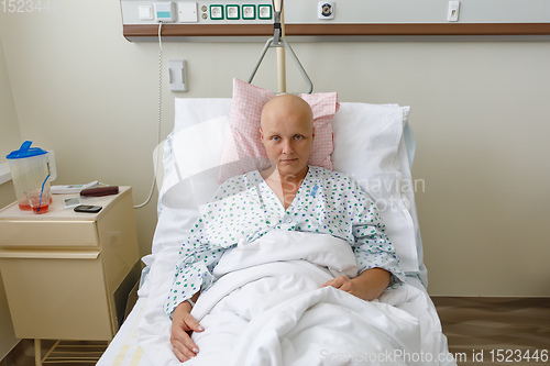 Image of Middle age woman cancer patient