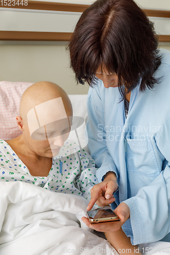 Image of Middle age woman cancer patient