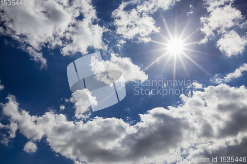 Image of blue sky with clouds