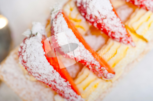 Image of napoleon strawberry cake dessert