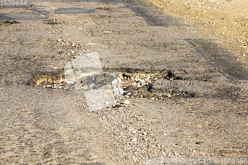 Image of old damaged asphalt