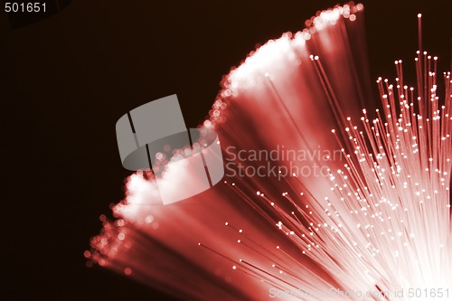 Image of Red fiber optics