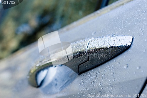 Image of Wet car door