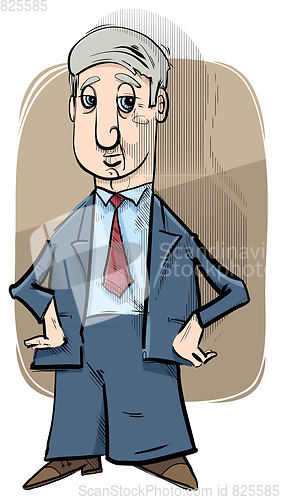 Image of  businessman caricature drawing