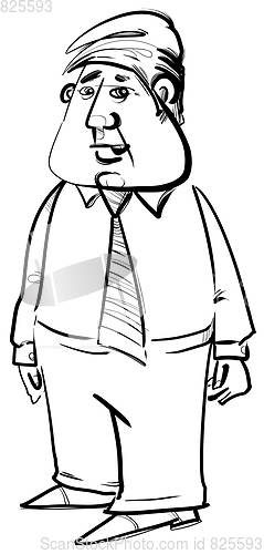 Image of black and white businessman sketch