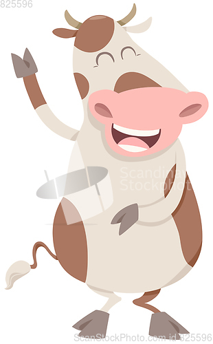 Image of happy spotted cow character