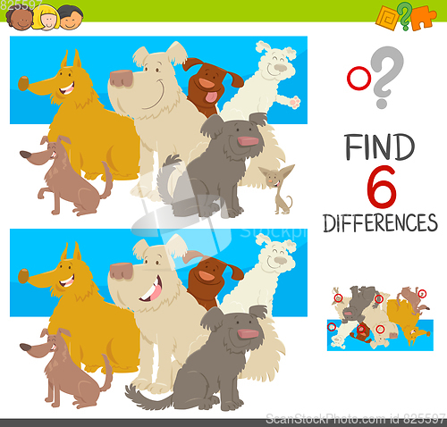 Image of spot the differences with dogs