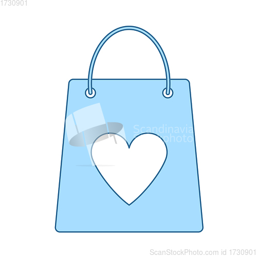 Image of Shopping Bag With Heart Icon